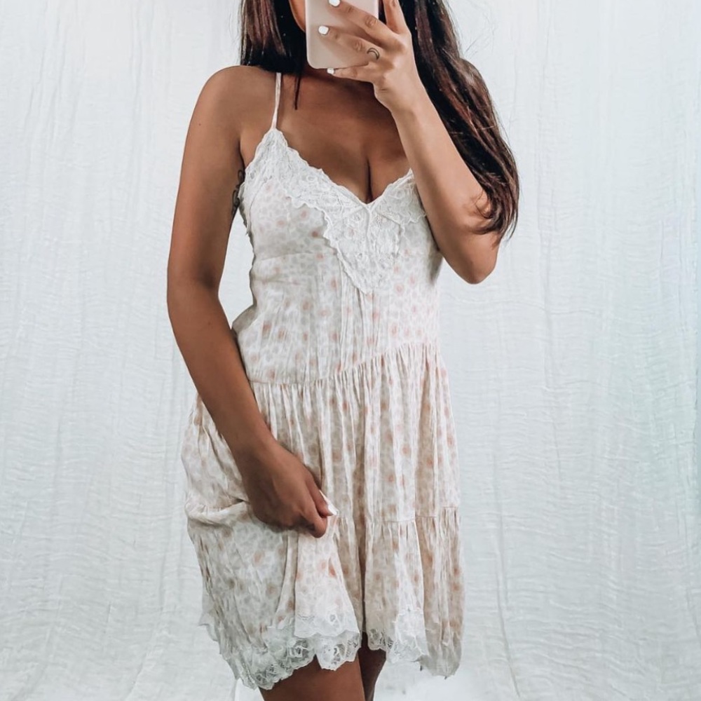 Peach Lace Dress
